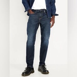 Old Navy Athletic Taper Built-In Flex Men’s Dark Wash Denim Jeans. Size: 32x32